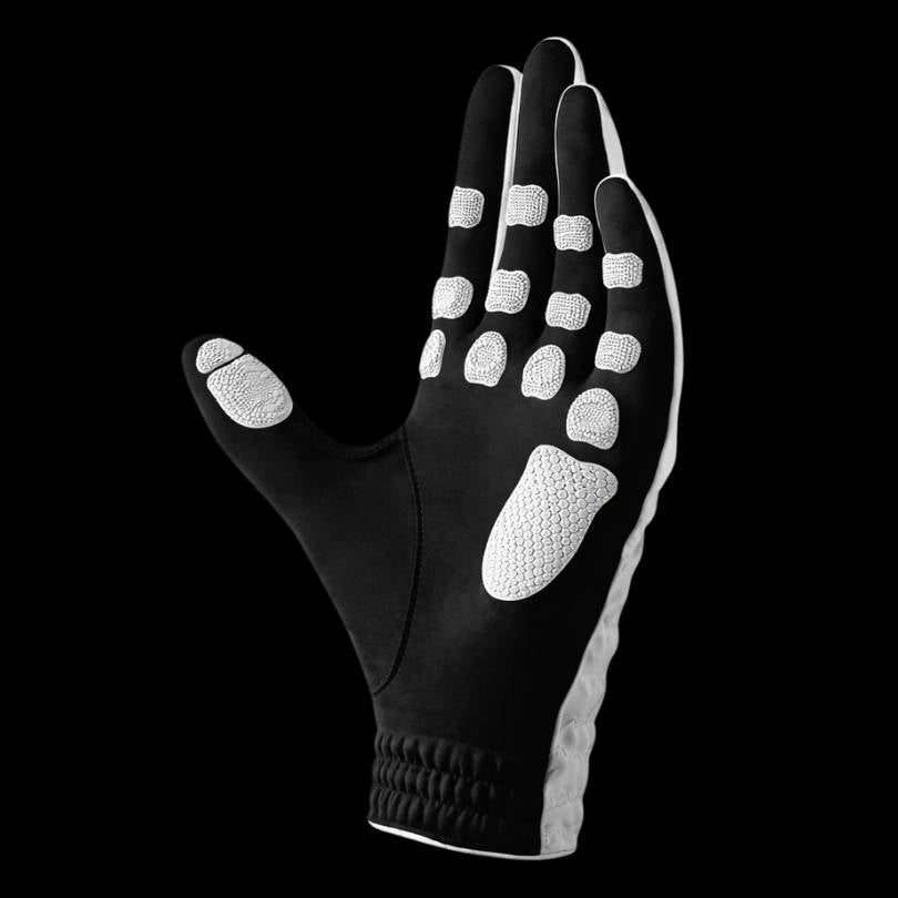 Rendering of EXO golf glove showing palm with red colorway nanocells