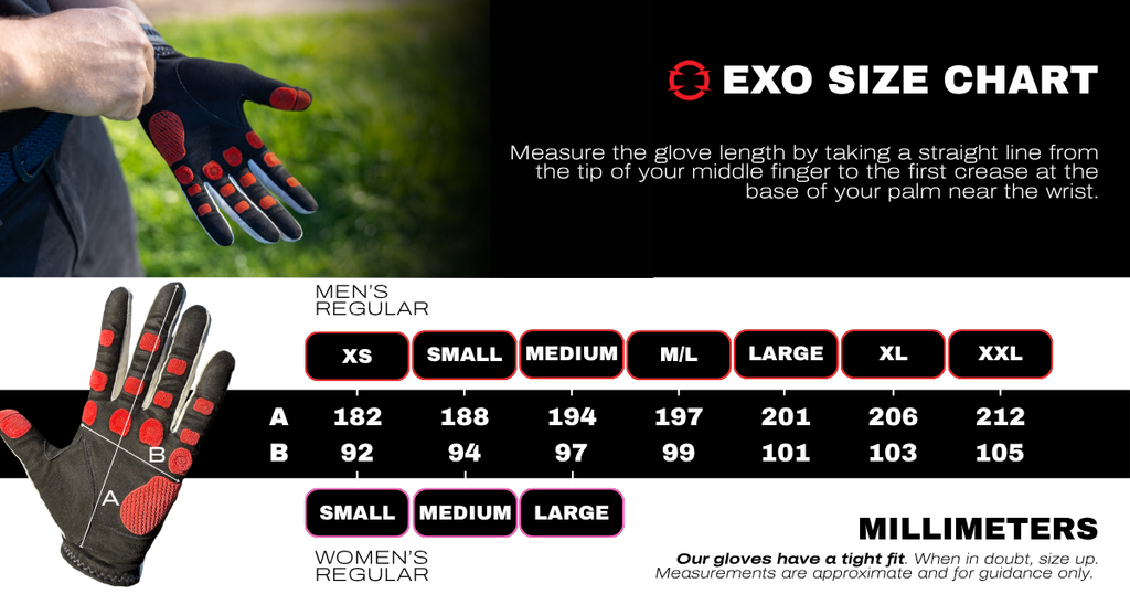 Exo glove chart image