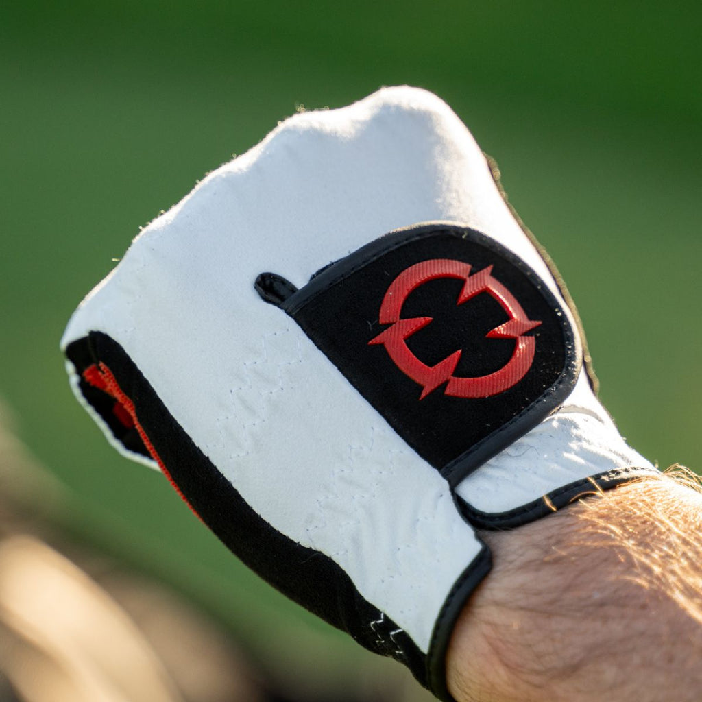 EXO Golf Glove withe reg logo forming a fist