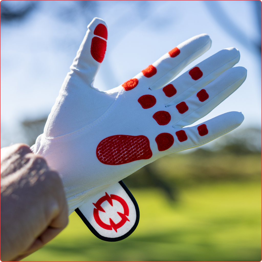 The EXO Golf Glove: White+Red (limited launch edition)